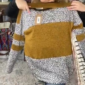 Leopard Mustard Brushed Tunic